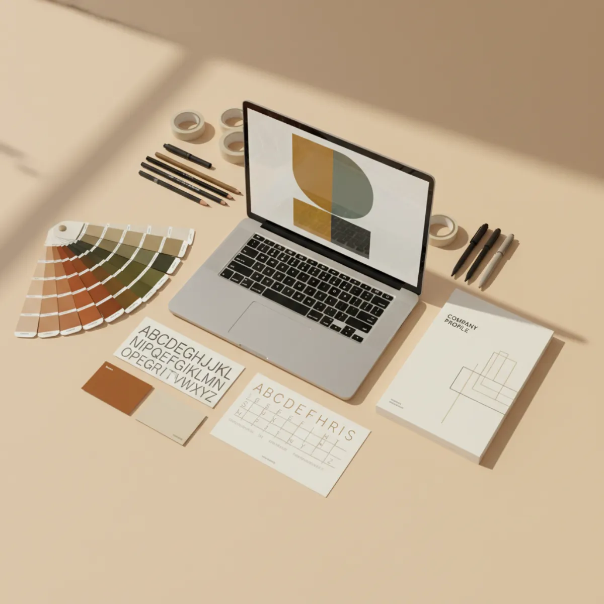 Creative design studio workspace